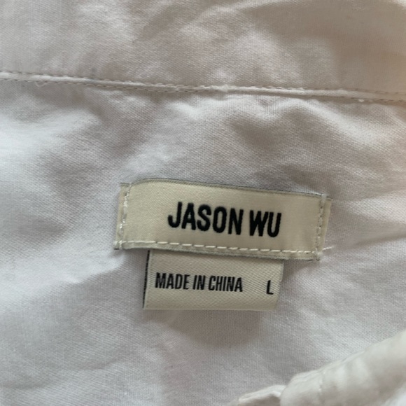 Jason Wu Oversized Women’s White Button Up Size L Preloved - Picture 3 of 9